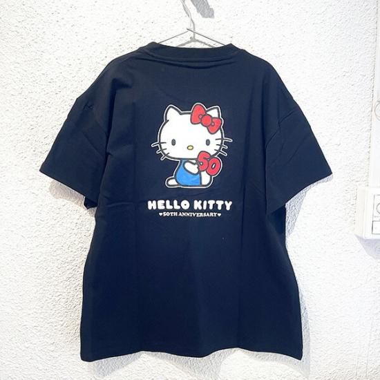 サンリオ ハローキティ 50th Anniversary Tシャツ(ブラック) M サンリオ ハローキティ 50th Anniversary Tシャツ(ブラック) M