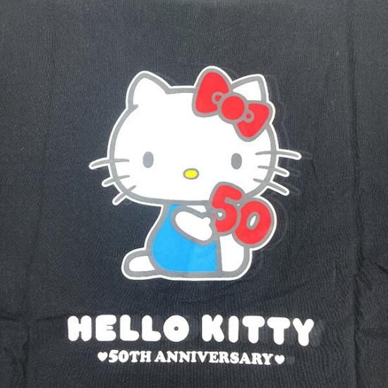 サンリオ ハローキティ 50th Anniversary Tシャツ(ブラック) M サンリオ ハローキティ 50th Anniversary Tシャツ(ブラック) M