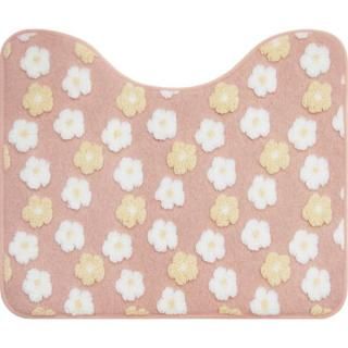 ふわりんこ トイレマット (フラワーピンク) 花柄 トイレ用品