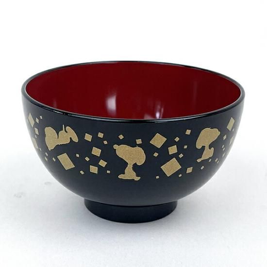 スヌーピー 塗汁椀（金風) 日本製