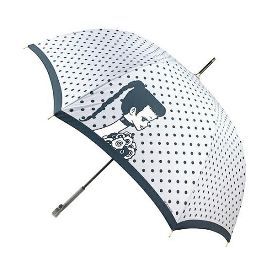 内藤ルネ 傘 ピンク 雨傘 レイン用品 雨具 ドーム型 長傘