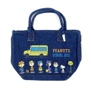 スヌーピー デニム刺繍 ミニトートバッグ (スクールバス) ROOTOTE ルートート コラボ SNOOPY