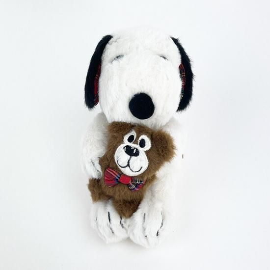 SNOOPY スヌーピー&ベア チェック ぬいぐるみ S マスコット SNOOPY スヌーピー&ベア チェック ぬいぐるみ S マスコット