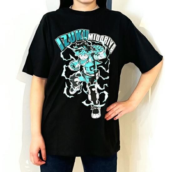 最新作の 僕のヒーローアカデミア Lサイズ Tシャツ(ブラック) デク その他