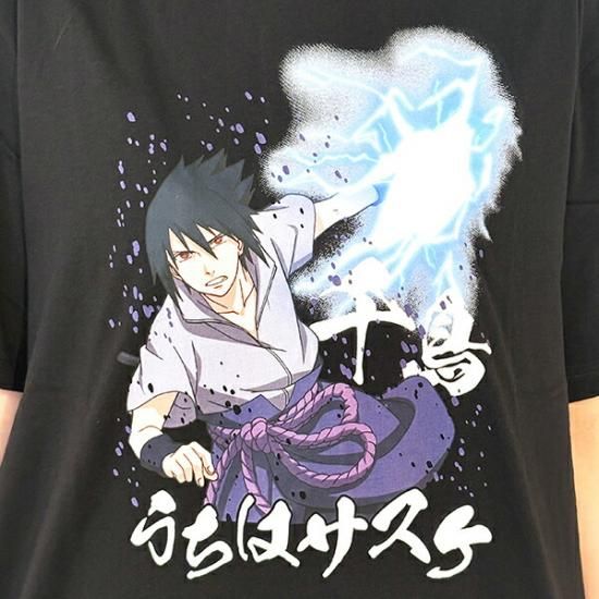 NARUTO(ナルト) うちはサスケ千鳥 Tシャツ(ブラック) 3Lサイズ NARUTO(ナルト) うちはサスケ千鳥 Tシャツ(ブラック) 3Lサイズ