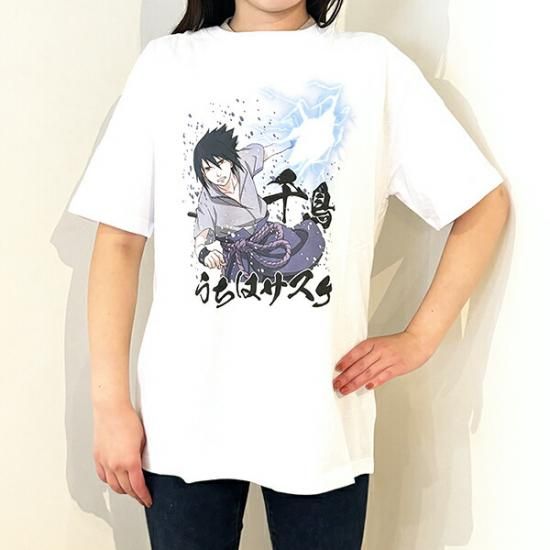 NARUTO(ナルト) うちはサスケ千鳥 Tシャツ(ブラック) LLサイズ