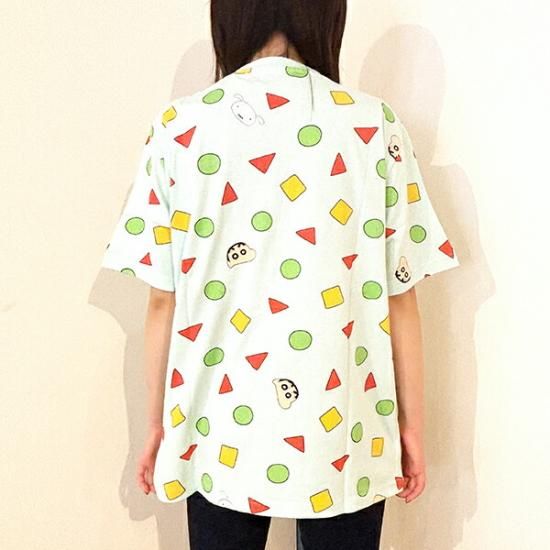 クレヨンしんちゃん パジャマ総柄 Tシャツ(サックス) 3Lサイズ