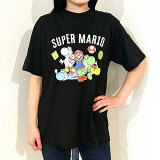 スーパーマリオ マリオカート カラフルヨッシー Tシャツ(ブラック) Lサイズ アパレル 任天堂