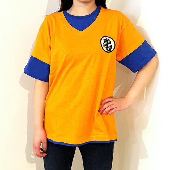 ドラゴンボール 孫悟空(亀) ナリキリ＆アイコンTシャツ(オレンジ) L
