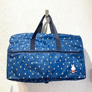 店内セール開催中!10％オフ対象商品! ミッフィー miffy えんぴつ 折りたたみボストンバッグ(L) (ネイビー) トラベル miffy