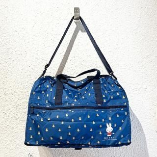 店内セール開催中!10％オフ対象商品! ミッフィー miffy えんぴつ 折りたたみボストンバッグ(M) (ネイビー) トラベル miffy