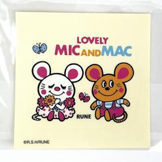 <img class='new_mark_img1' src='https://img.shop-pro.jp/img/new/icons15.gif' style='border:none;display:inline;margin:0px;padding:0px;width:auto;' />内藤ルネ MIC AND MAC 復刻シール 文具 RUNE