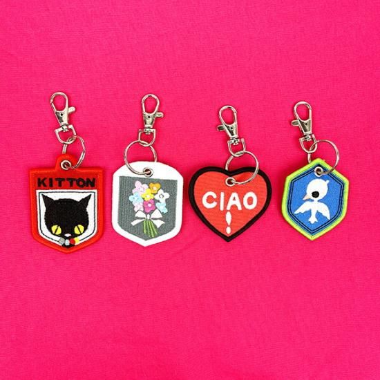 内藤ルネ CIAO! 刺繍キーホルダー