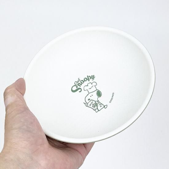 スヌーピー 木目調ラウンドプレート （グリーン） シェフスヌーピー お