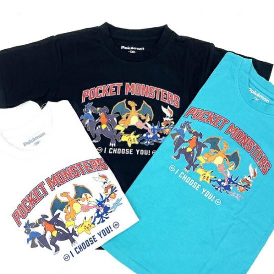 ポケットモンスター キッズ カジュアルロゴ Tシャツ(ブラック ポケットモンスター キッズ カジュアルロゴ Tシャツ(ブラック