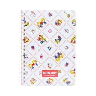 <img class='new_mark_img1' src='https://img.shop-pro.jp/img/new/icons15.gif' style='border:none;display:inline;margin:0px;padding:0px;width:auto;' />サンリオ パティ＆ジミー Wリングノート(B6) 文具 日本製 Sanrio