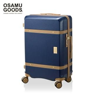 オサムグッズ ハピタス スーツケース ジッパータイプ Mサイズ ネイビー ヌメ