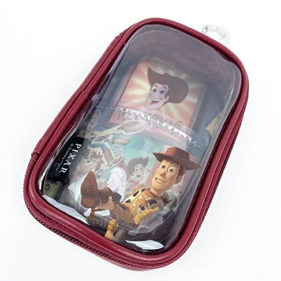 ディズニー ピクサー PIXER トイ・ストーリー B柄 キャリーポーチ レッド