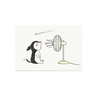 チェスくん ポストカード 「チェスくんと扇風機」