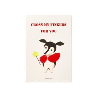 チェスくん ポストカード 「CROSS MY FINGERS FOR YOU」