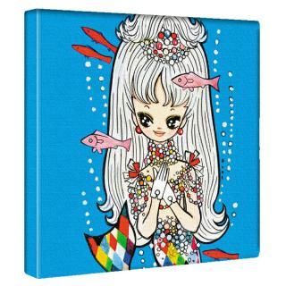 店内セール開催中!10％オフ対象商品! 内藤ルネ キャンバスアート にんぎょひめ インテリア アートパネル