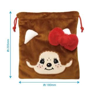 店内セール開催中!10％オフ対象商品! モンチッチ×ハローキティ フェイス巾着 サンリオ 巾着袋