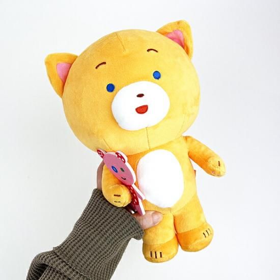 【匿名】ムーぽん ゴロー DXぬいぐるみ 猫 ねこ テレビ朝日 レア 平成レトロ ムーぽん ぬいぐるみ】猫 黄色 DX レア バンプレスト 平成