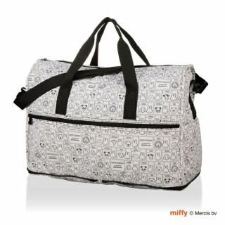 店内セール開催中!10％オフ対象商品! ミッフィー  MIFFY&ANIMALS 折りたたみボストンバッグ(M) (ベージュ) トラベル