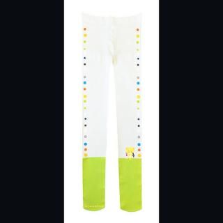 店内セール開催中!10％オフ対象商品! こまねこ プリントタイツ いろいろボタン アパレル グリーン