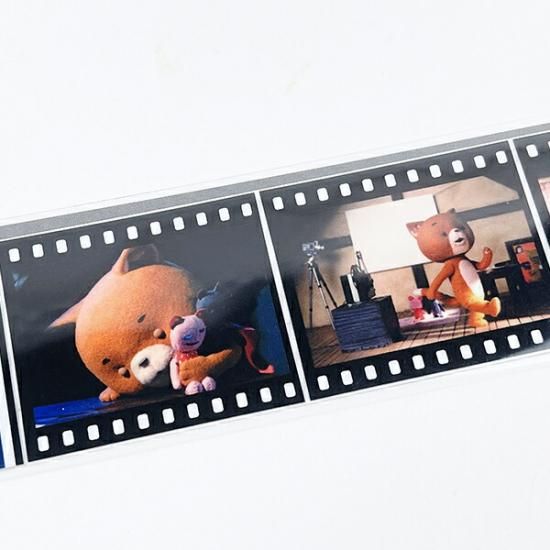 こまねこの映画風フィルムステッカー