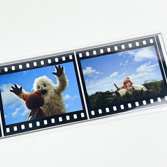 こまねこ 映画風フィルムステッカー ゆきおとこ(1) シール デコ