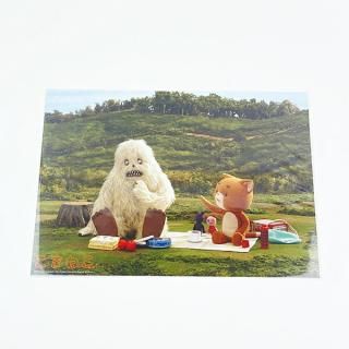 こまねこ アートフォトポスター ゆきおとことピクニック 絹目写真A4ポスター インテリア