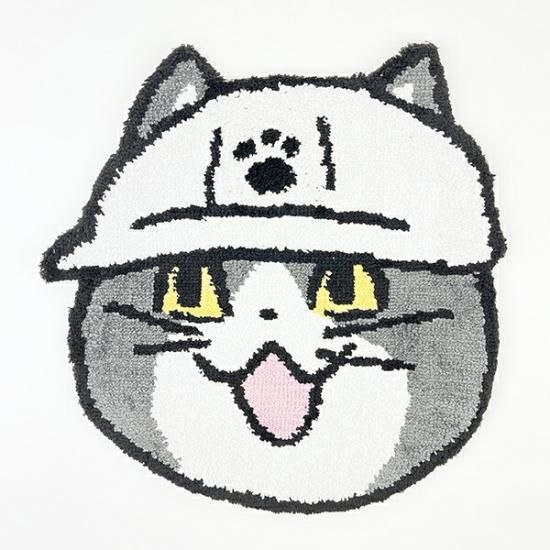 仕事猫のもこもこフロアマット