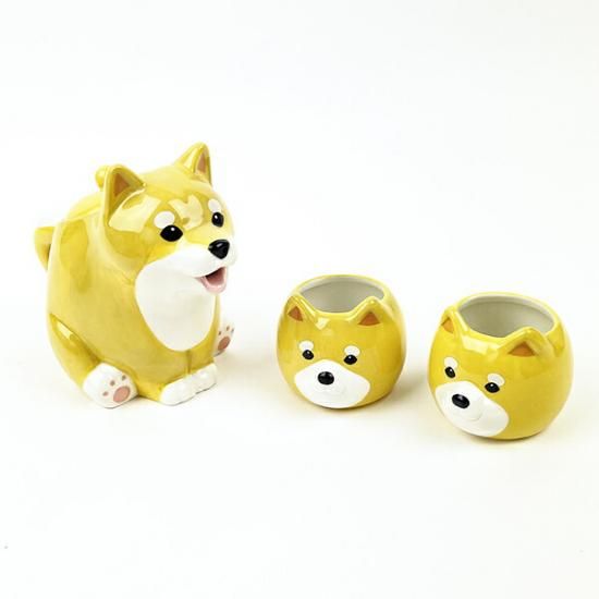 しばいぬ親子のティーセット