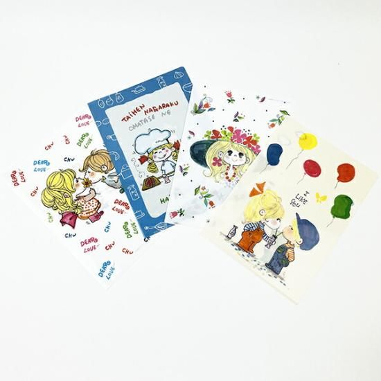 水森亜土 A4 クリアファイル (ホワイト) 文具 水森亜土 A4 クリアファイル (ホワイト) 文具