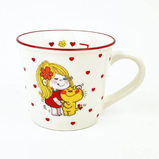 オリジナル限定商品】水森亜土ビッグマグカップ『カップル』〈約