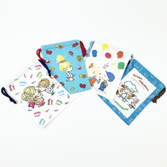 新品】水森亜土 あどちゃん ＊ お弁当箱 箸 巾着 4点セット 水森亜土