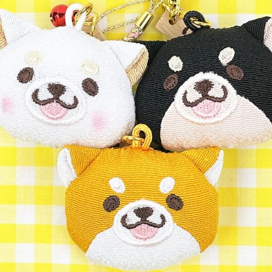 忠犬もちしば おかか ちりめんストライプ キーホルダー 忠犬もちしば おかか ちりめんストライプ キーホルダー