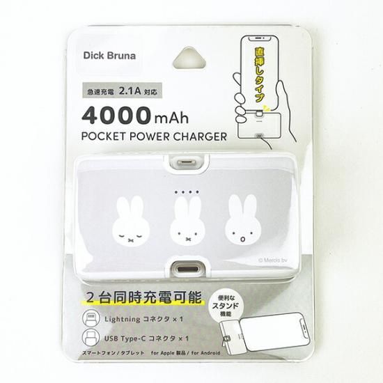 ミッフィーのType-Cコネクト付きモバイルバッテリー