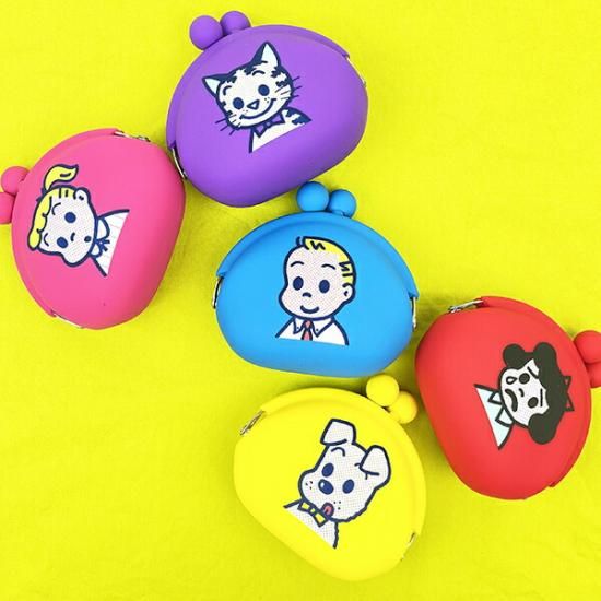 オサムグッズ ジャック シリコンがま口ポーチ(ブルー) POCHI