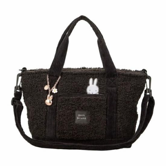 ミッフィー miffy 横型トートバッグ ブラック ミッフィー miffy 横型トートバッグ ブラック