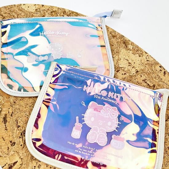 サンリオ　ハローキティ　カオハナキティ　オーロラポーチ　平成レトロ　1997年 カオハナキティちゃんポーチ2点セット ハローキティポーチ 小物
