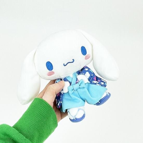 サンリオ シナモロール 千鳥着物 ぬいぐるみ インテリア ブルー