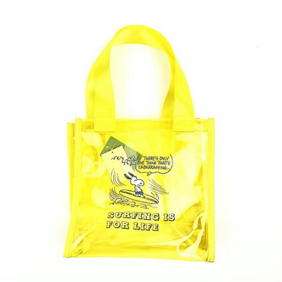 SNOOPY スヌーピー クリアトート Sイエロー バッグ デイユーズ