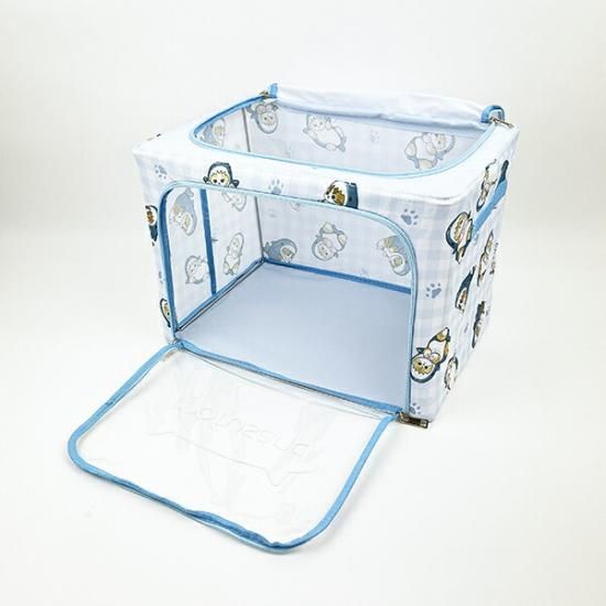 moufusand モフサンド 折りたたみ収納BOX(大) サメにゃん ブルー