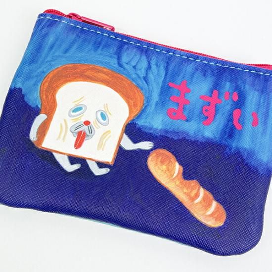 パンどろぼう ティッシュポーチ まずい ティッシュケース 小物入れ ブルー