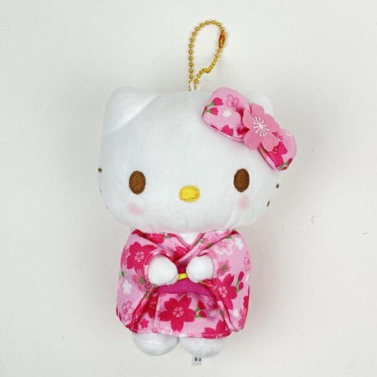 ハローキティの桜着物ぬいぐるみ