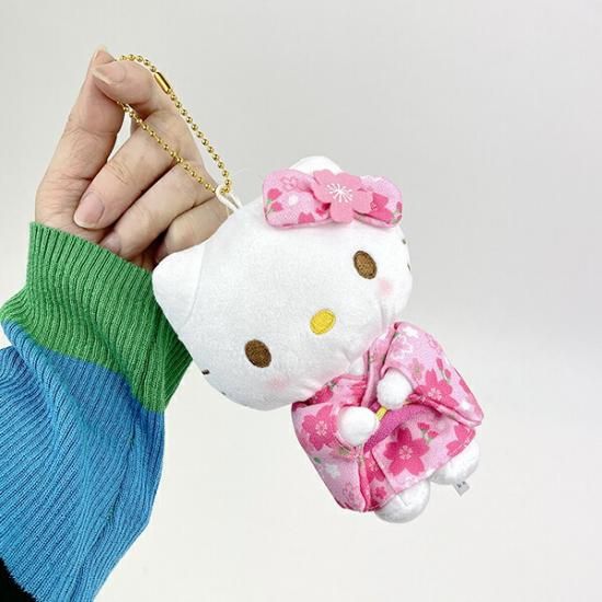 サンリオ ハローキティ 桜着物 マスコット ぬいぐるみ サンリオ ハローキティ 桜着物 マスコット ぬいぐるみ
