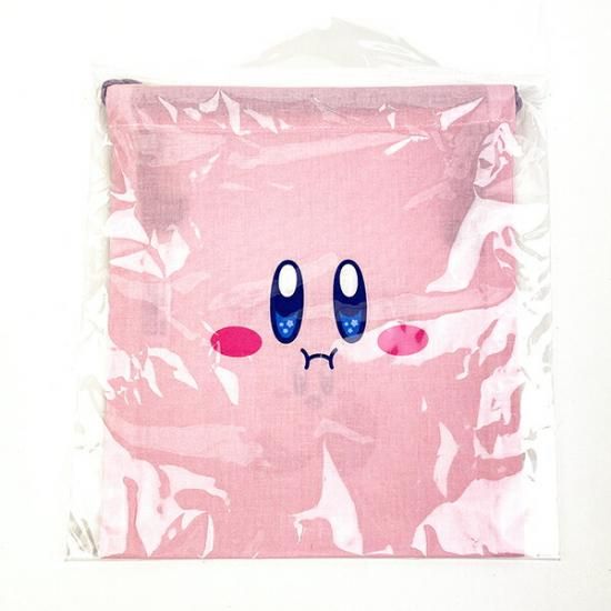 セブチ　大巾着袋　ピンク 星のカービィプププフェイス 巾着 カービィ 巾着袋 ピンク