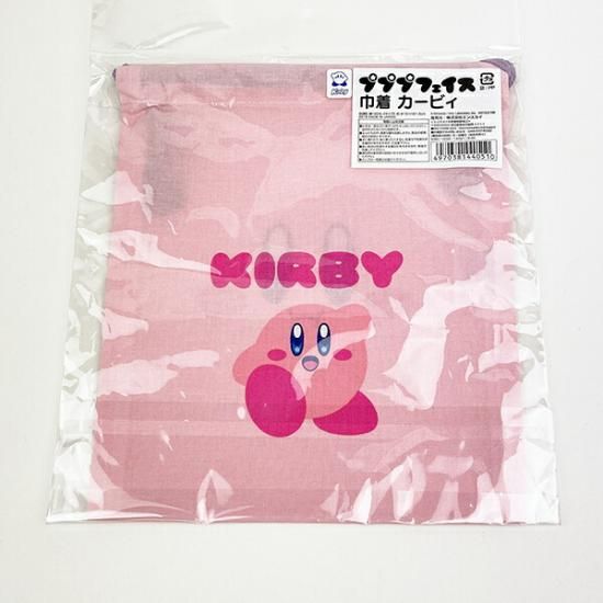 星のカービィプププフェイス 巾着 カービィ 巾着袋 ピンク